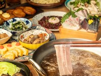 【11月～1月】選べるメイン5種や日南鶏のごろ焼き等　全12品絢爛コース　『3時間飲放題付き』8,000円（税込）