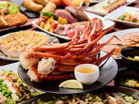 【前日迄の予約│飲み放題付☆前得プラン】冬のごちそうディナー 蟹 × ロブスター × うなぎ 食べ放題＋アルコール飲み放題￥8,800→￥7,500★