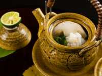 Matsutake mushroom earthenware pot