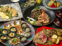 【12月忘年会 土佐の地酒含む2H飲み放題付き】『名物！かつをの藁焼き塩たたき』『国産牛の藁焼き』など全12品  龍馬の宴コース