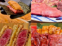 10月15日〜　【うしみつ一門プレミアムコース】不動の人気No.1「厳選和牛の雲丹ユッケドッグ　〜目の前仕上げ〜」「厳選ヒレのブリオッシュカツサンド」「厳選された焼物8種」「特製海苔冷麺」をご提供！