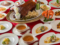 【贅沢会食コース】ふかひれ姿煮や北京ダック、ロブスターなど全8品【個室選択可】＋３時間飲み放題♪