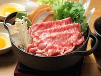 忘年会にピッタリ！【黒毛和牛のすき焼き】コース＋飲み放題２時間付き！