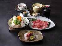 【窓際確約】しあわせ絆牛の出汁しゃぶ御膳 +乾杯グラススパークリングワイン