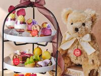 〈カフェ〉ハーマンテディの芋＆シャインマスカットアフタヌーンティー＋マスカットパフェ＋塩ポテトフライ(平日)