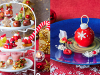 〈カフェ〉クリスマスオーナメントのベリームース付き＊苺づくしのクリスマスフェスティブアフタヌーンティー(平日)