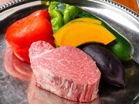 【すみれB】 魚介と松永牛ロース肉の鉄板焼きコース（2026.2.1～）