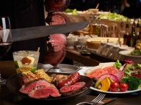 【12月休日早割プラン】生ビール含む飲み放題にデザート付きシュラスコディナー