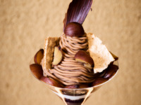 Tanba chestnut Mont Blanc parfait and TWG tea set