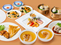 【公式 最安値保証】　12/1から　琥珀コース　通常価格7,000円⇒前日までのご予約で6,300円！　ミニフカヒレ姿煮スープなど計8品　