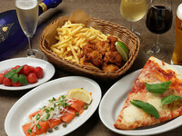 ◇ Canvas Course◇￥6,000 軽めのおつまみとNYスタイルのピザ、90分飲み放題付きのおすすめプラン！