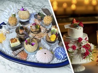 【尊享周年纪念套餐】豪华周年纪念套餐，包含蛋糕选择和炭烤牛排海鲜大餐。