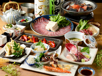 【忘年会にオススメ!】寒鰤ととろ鰆のしゃぶしゃぶコース 8品【90分飲放付】8,000円（税込）