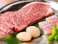  【葵B】岩手黒毛和牛ロース肉と魚介の鉄板焼きコース（2026.2.1～）