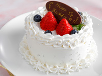 オプション 【記念日ホールケーキ（4号：12cm ・ 2～3名推奨）】レストランご利用のお客様向け