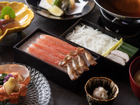 【毛蟹付き】かにしゃぶ会席D（毛蟹酢ハーフなど全7品）