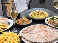 【季節の風を感じながら楽しむ♬テラス限定プラン】GARBテラスプラン！生ハム食べ放題＆スパークリングワインなど飲み放題90分付き