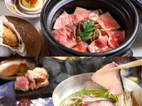 Winter Third Anniversary Course: “Kuroge Wagyu and Maitake Butter-Soy Donabe Rice” & “Three Edomae Sushi and Small Kan-buri (winter yellowtail) Shabu‑shabu Hot Pot” — 9 dishes. Weekday special price ¥5,980 → ¥5,500 (tax included)