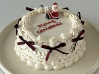 クリスマスショートケーキ（リボン）：直径9cm（1〜2人用）