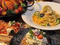 【新年女子会にオススメ】特製グリルチキンや苺のフレンチトーストを含む全5品＋1ドリンク＋食後のカフェ