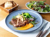 誕生日や記念日のお祝いに！メッセージプレート付き【フリードリンク付きランチコース】お席はゆったり120分★サラダ＋選べるメイン＋本日のデザートのおすすめランチコース★