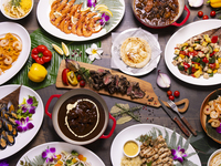 ★【12/23～1/3　クリスマス＆ニューイヤー　ディナービュッフェ】＼シーフード×焼き立てステーキ／沖縄で味わう、五感で愉しむ楽園ビュッフェ♪大好評のステーキやソフトクリームに、期間限定でホールケーキも食べ放題！