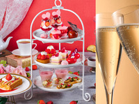 2時間カフェフリー★ナポレオンパイ＆ストロベリースパークリング付き★【土日祝】真っ赤な苺づくしのアフタヌーンティー