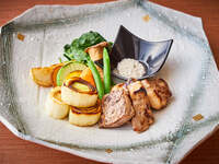 ◇（土日祝日）★四季彩ランチ★1月のおすすめ【下仁田葱の炭火焼きと とやまポークの麹焼き】