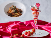 【土日祝】「パスタ付き 大人のご褒美ストロベリーパフェ～Strawberry Shortcake～」(15:30～)