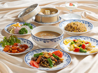 【水仙】本日の前菜４品盛り、牛肉と野菜の炒め、ホタテ貝の柚子香り塩炒めなど全8品