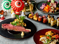 12/31～1/2【ニューイヤーランチ】WEB予約特典★グラススパークリングワイン付き！サラダブッフェ＜メイン：国産牛のローストビーフ＞