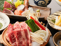 【ご接待/ご会食】一人一鍋　季節野菜と牛肉の旨辛陶板コース 　（全6品）2時間飲み放題付5500円