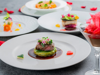 Valentine's Day Dinner (Domestic beef sirloin wrapped in cabbage and served with pot-au-feu)