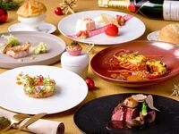 〈直前割10%OFF・2025 Xmasディナー キャンドル装飾された窓際席確約〉乾杯シャンパン付き　キャビア・フォアグラ・トリュフの世界三大珍味と国産伊勢海老や幸せ絆牛を堪能する豪華全7品-Premium-