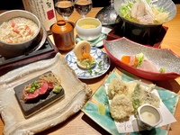 Limited to January and February [Luxury Hokkaido Course] "Hokkaido Pufferfish & Cod Milt Hot Pot", "Shihoro Black Beef Stone-Grilled Steak", "Hokkaido King Crab Rice" 5,454 yen (excluding tax)