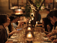 【コミュニティーテーブル】ボトルシャンパン1本付きランチ  P72～全５品コース～