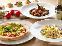 【ディナー忘新年会プラン】カノビアーノコース＋フリードリンク(120分)