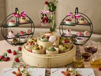 【平日★時間制限なし】いちごとピスタチオ チャイニーズアフタヌーンティー