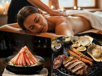 【Set Plan ・ Free Shuttle】Classic Niseko Crab Hotpot × Seafood Grill & Premium Aroma Course 90min