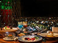 【sereno luna窓際席確約記念日プラン】夜空を望む、落ち着いた窓際席で大切な時間を過ごす