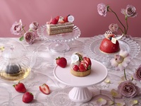 Assortment of 3 seasonal sweets [January: Strawberry x Black Tea Sweets]