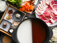Hotpot Course with Two Broths Hokkaido Wagyu Beef