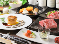 【冬限定A】特撰黒毛和牛＆フォアグラ贅沢鉄板焼きコース【2月28日まで】