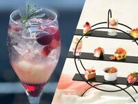 草莓天气下午茶配草莓桃子气泡鸡尾酒