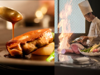 【蒼玉】乾杯こぼれスパークリングワイン付きフォアグラと活蝦夷鮑の厳選松阪牛コース（平日）