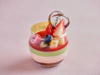 Fraise au thé verre