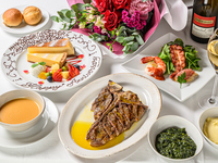 [Anniversary USDA PRIME T-Bone Steak Course] Includes a message-wrapped dessert, a USDA Prime T-Bone Steak, and 8 other dishes + 1 drink. From February 1st.