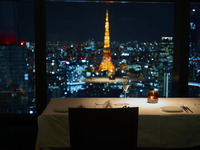 【限定ディナー】Anniversary course ＋ 特製アニバーサリーBOXケーキ(東京タワー側窓際席)