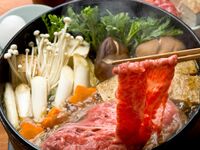 No.8 Premium Kuroge Wagyu Sukiyaki Set (sukiyaki — Japanese hot-pot with thinly sliced beef)