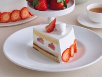 [Direct from the Farm Strawberry Fair] Drink Set / Fluffy "Asuka Ruby" Strawberry Shortcake